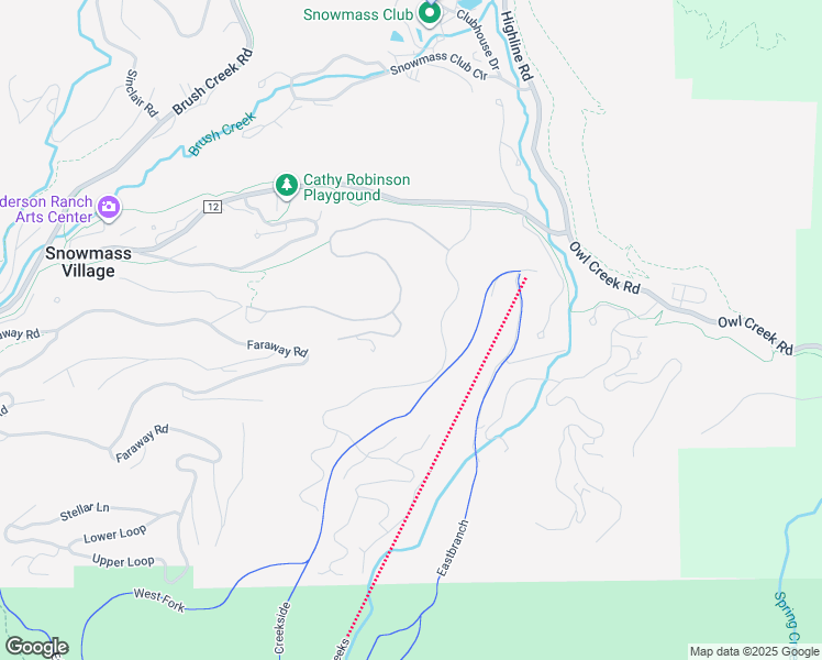 map of restaurants, bars, coffee shops, grocery stores, and more near 1-15 2 Creeks Drive in Aspen