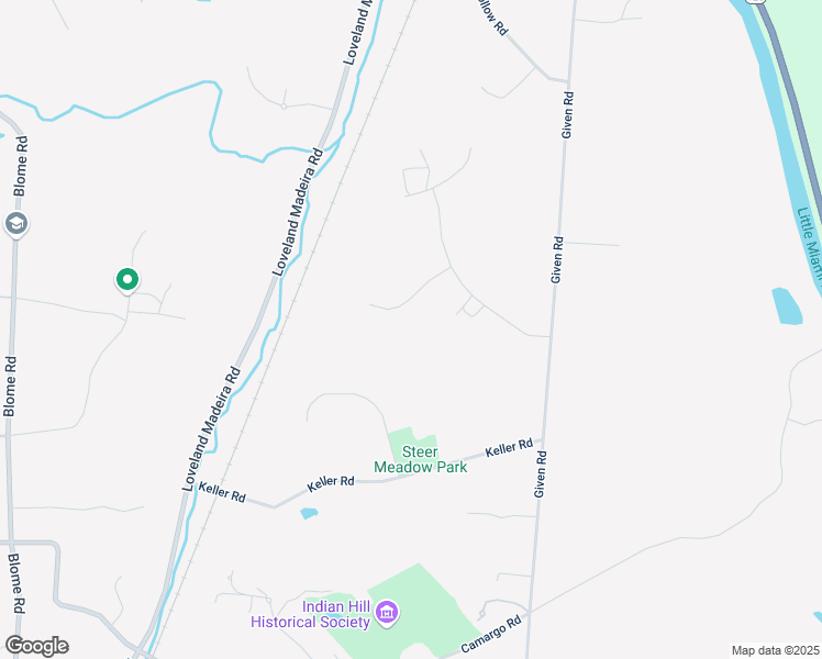 map of restaurants, bars, coffee shops, grocery stores, and more near 8500 Bluecut Lane in Cincinnati