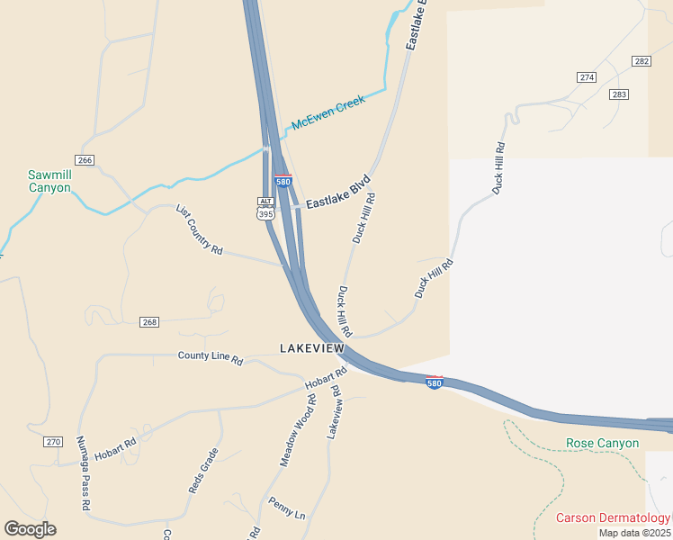 map of restaurants, bars, coffee shops, grocery stores, and more near 290 Duck Hill Road in Carson City