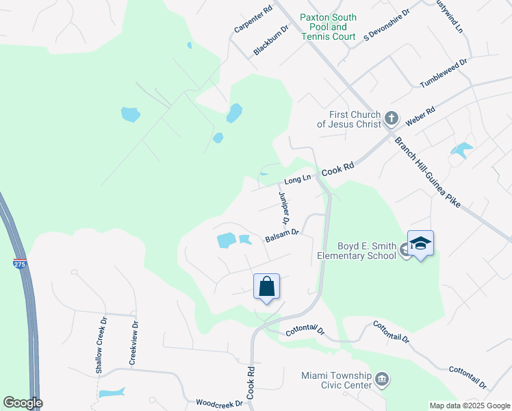 map of restaurants, bars, coffee shops, grocery stores, and more near 1246 Rosetree Drive in Milford