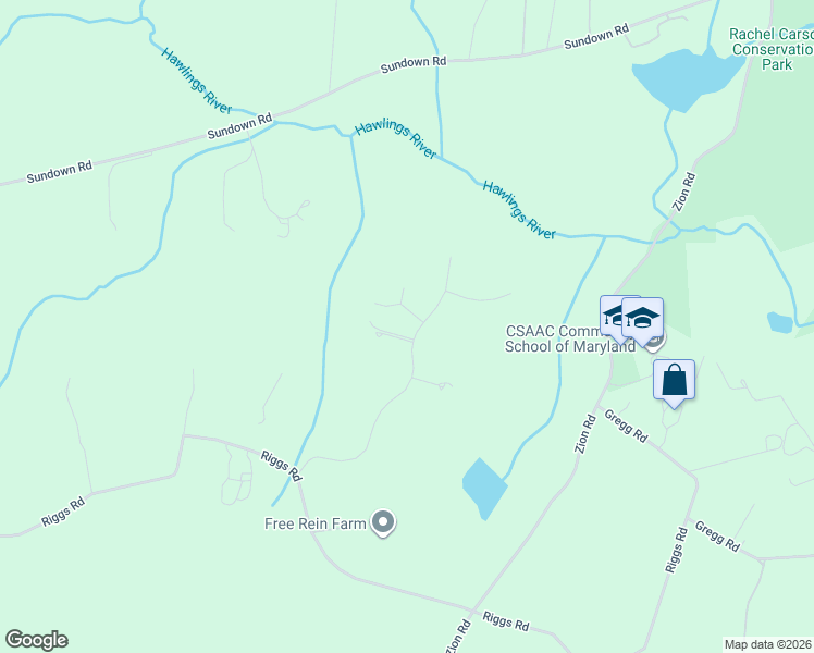 map of restaurants, bars, coffee shops, grocery stores, and more near 21612 Ripplemead Drive in Gaithersburg
