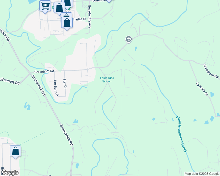 map of restaurants, bars, coffee shops, grocery stores, and more near 14311 Little Hill Lane in Grass Valley