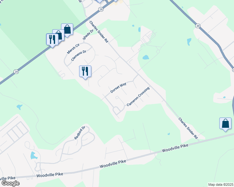 map of restaurants, bars, coffee shops, grocery stores, and more near 2572 Allegro Lane in Loveland