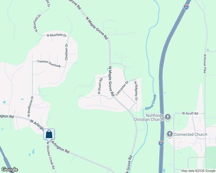 map of restaurants, bars, coffee shops, grocery stores, and more near 4365 North Maple Grove Road in Bloomington