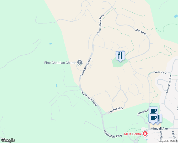 map of restaurants, bars, coffee shops, grocery stores, and more near 2926 Champions Circle in Manhattan