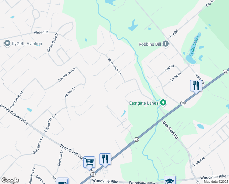 map of restaurants, bars, coffee shops, grocery stores, and more near 6106 Donna-Jay Drive in Loveland