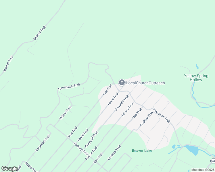 map of restaurants, bars, coffee shops, grocery stores, and more near 104 Inca Trail in Winchester