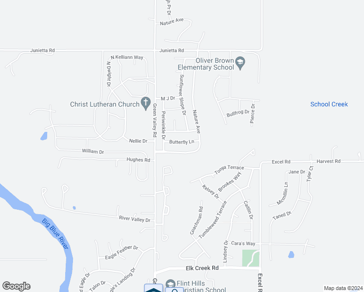 map of restaurants, bars, coffee shops, grocery stores, and more near 8870 Butterfly Lane in Manhattan