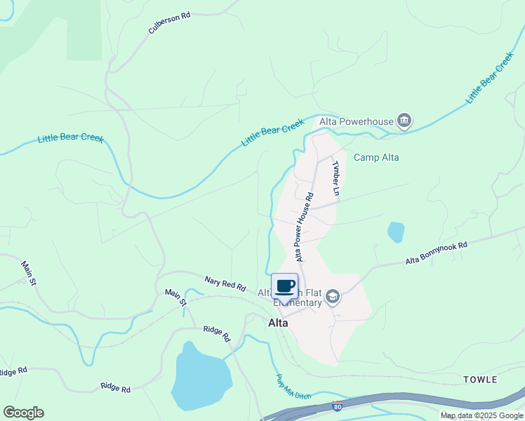 map of restaurants, bars, coffee shops, grocery stores, and more near 33903 Railfence Road in Alta