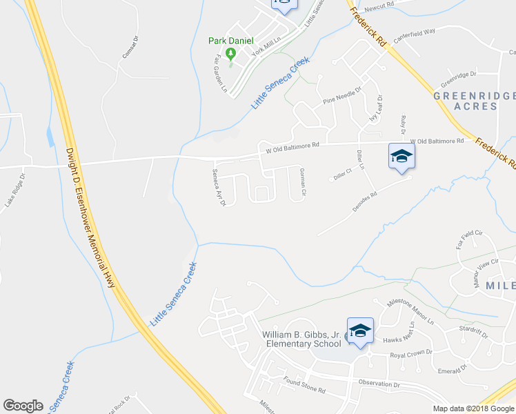 map of restaurants, bars, coffee shops, grocery stores, and more near 12918 Ethel Rose Way in Boyds