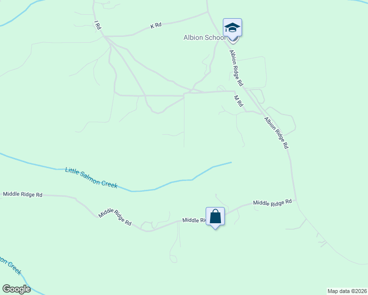 map of restaurants, bars, coffee shops, grocery stores, and more near Albion Ridge L Road in Albion