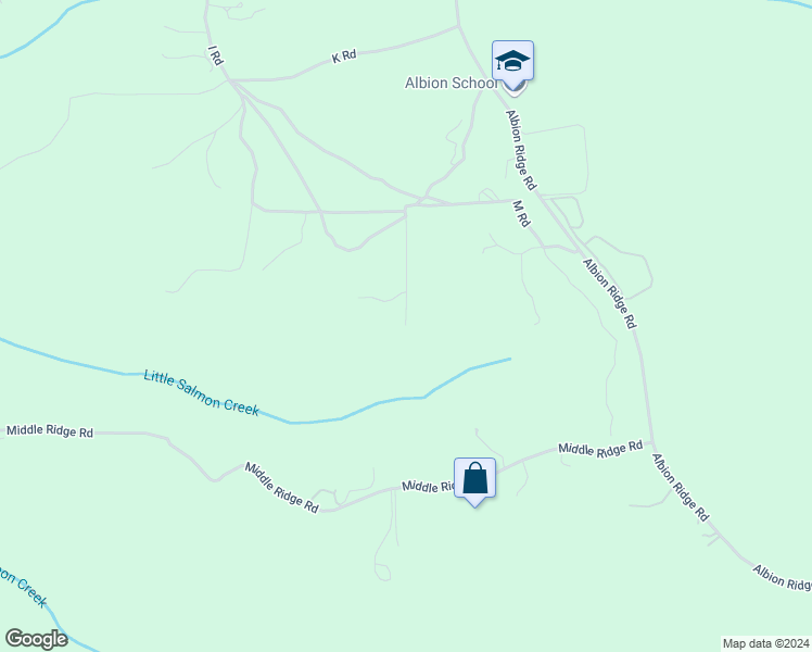 map of restaurants, bars, coffee shops, grocery stores, and more near 31026 Albion Ridge L Road in Albion