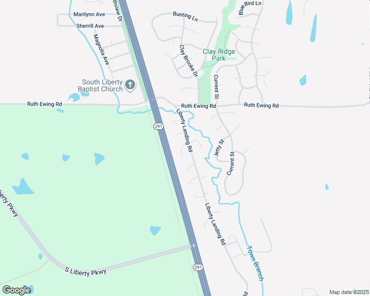 map of restaurants, bars, coffee shops, grocery stores, and more near 925 Fair Oaks Court in Liberty