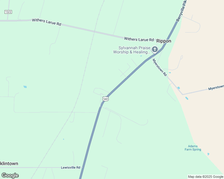 map of restaurants, bars, coffee shops, grocery stores, and more near 1565 Berryville Pike in Charles Town