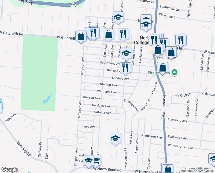 map of restaurants, bars, coffee shops, grocery stores, and more near 1833 Sterling Avenue in Cincinnati