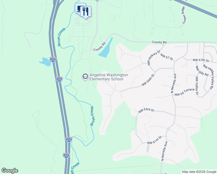 map of restaurants, bars, coffee shops, grocery stores, and more near 15001 Northwest 66th Street in Kansas City