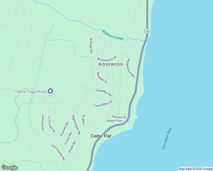 map of restaurants, bars, coffee shops, grocery stores, and more near 4340 Cedar Court in Carnelian Bay
