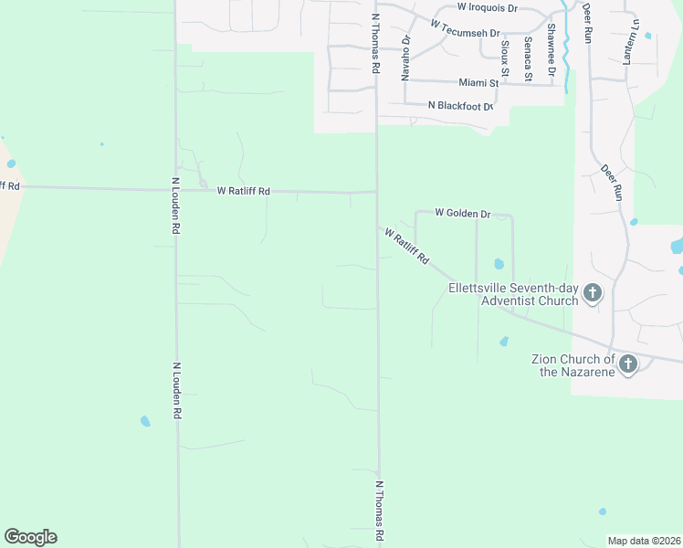 map of restaurants, bars, coffee shops, grocery stores, and more near 7193 West Tulip Street in Bloomington
