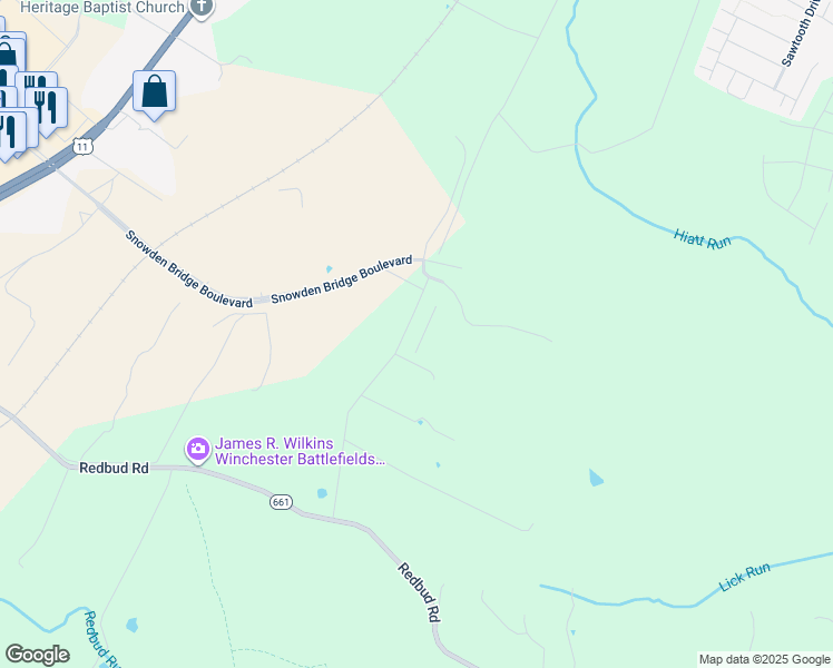 map of restaurants, bars, coffee shops, grocery stores, and more near 120 Magpie Lane in Frederick County