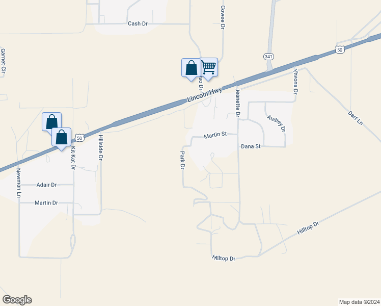 map of restaurants, bars, coffee shops, grocery stores, and more near 4 Park Drive in Mound House