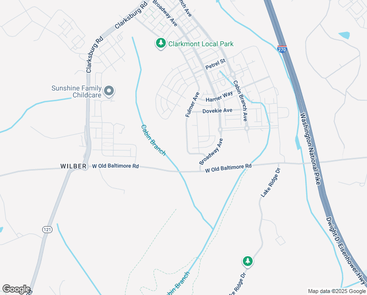 map of restaurants, bars, coffee shops, grocery stores, and more near 21900 Fulmer Avenue in Clarksburg