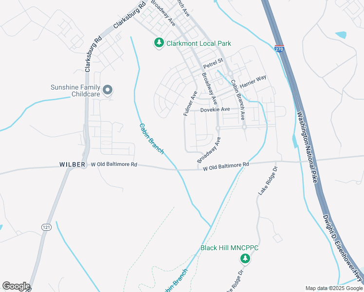 map of restaurants, bars, coffee shops, grocery stores, and more near 21900 Fulmer Avenue in Clarksburg