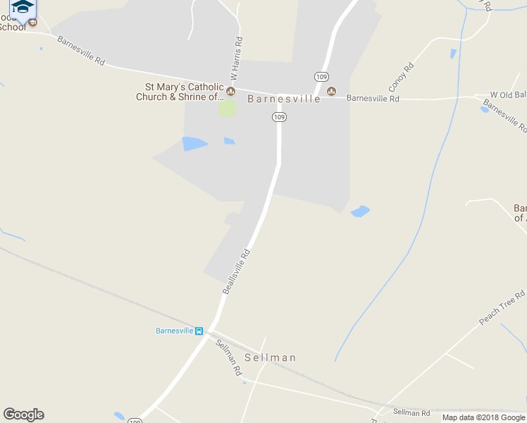 map of restaurants, bars, coffee shops, grocery stores, and more near 21910 Beallsville Road in Barnesville