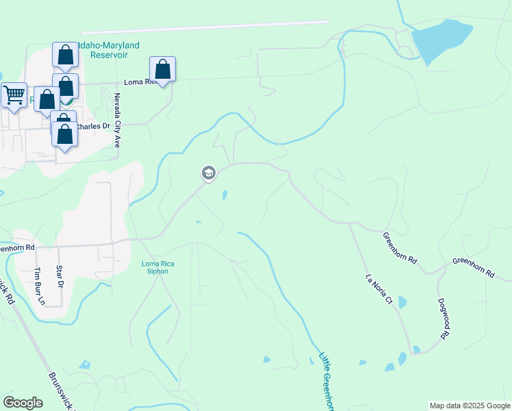 map of restaurants, bars, coffee shops, grocery stores, and more near 13641 Greenhorn Road in Grass Valley