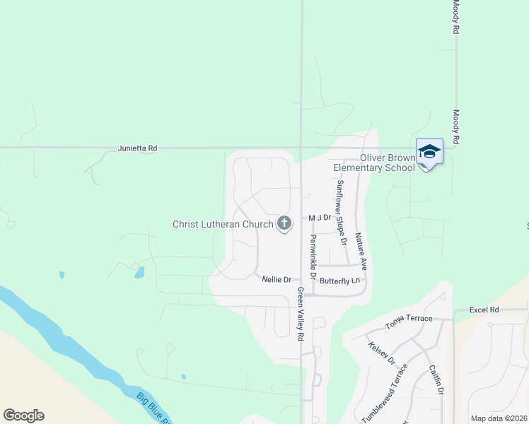 map of restaurants, bars, coffee shops, grocery stores, and more near South Kelliann Way in Manhattan