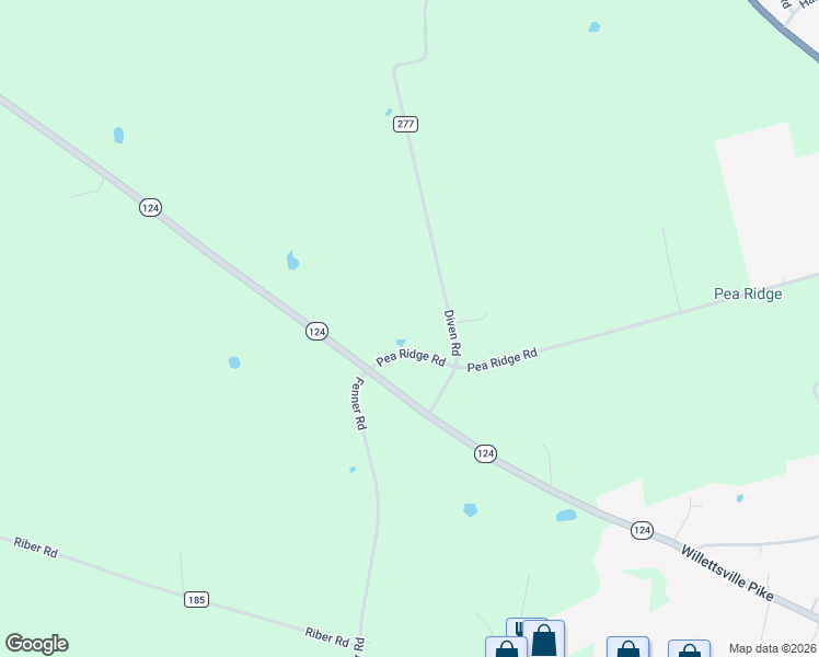 map of restaurants, bars, coffee shops, grocery stores, and more near 6805 Pea Ridge Road in Hillsboro