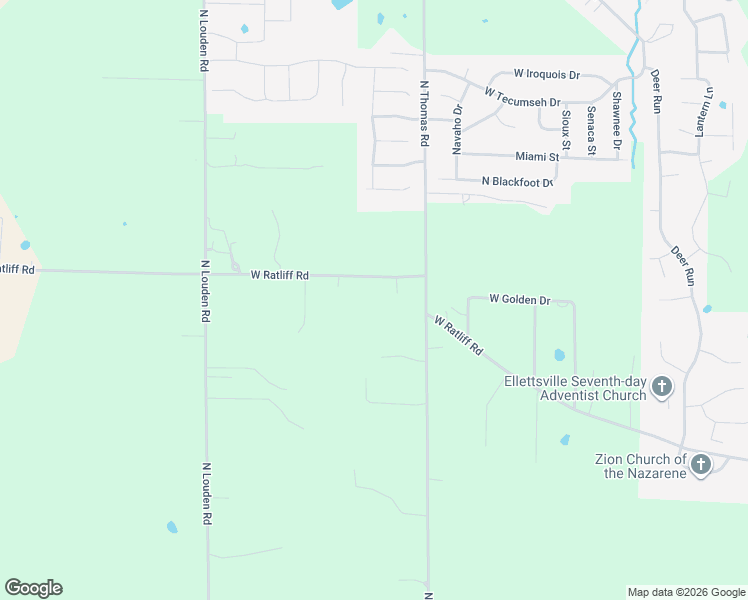 map of restaurants, bars, coffee shops, grocery stores, and more near 7225 West Ratliff Road in Bloomington