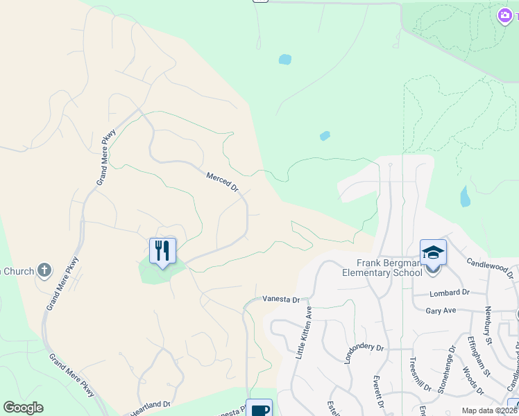 map of restaurants, bars, coffee shops, grocery stores, and more near 4904 Lake Course Circle in Manhattan