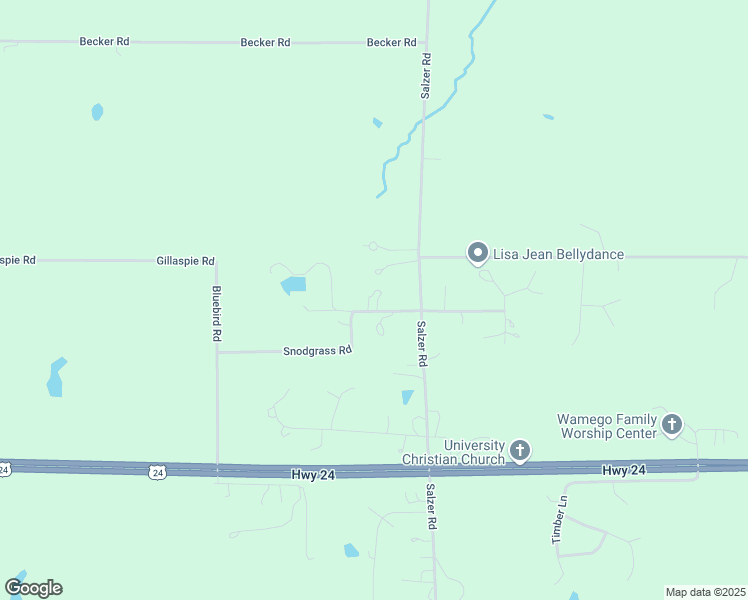 map of restaurants, bars, coffee shops, grocery stores, and more near 15925 Snodgrass Road in Wamego