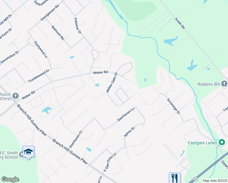 map of restaurants, bars, coffee shops, grocery stores, and more near 1716 Old Silo Drive in Loveland
