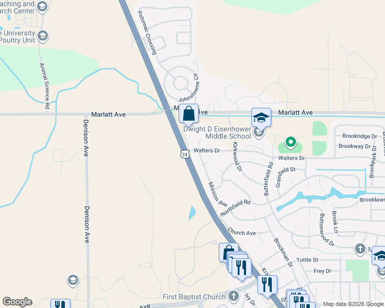 map of restaurants, bars, coffee shops, grocery stores, and more near 953 Mission Avenue in Manhattan