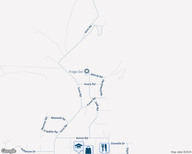 map of restaurants, bars, coffee shops, grocery stores, and more near 2405 Merrill Road in Carson City