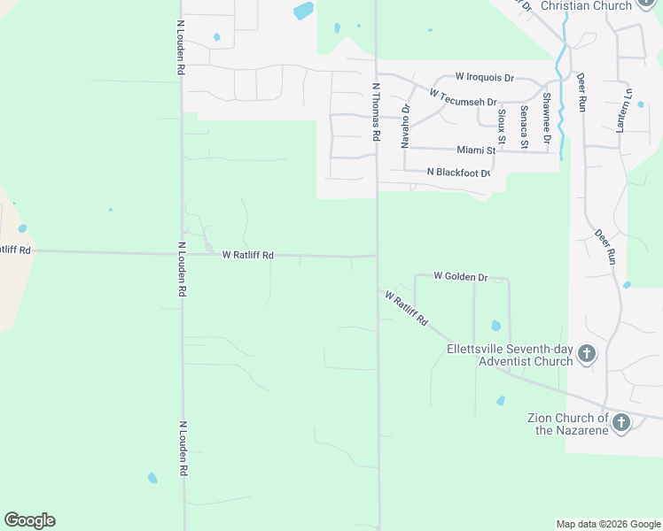map of restaurants, bars, coffee shops, grocery stores, and more near 7225 West Ratliff Road in Bloomington