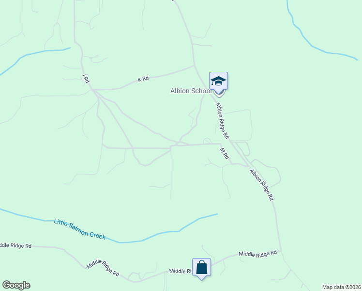 map of restaurants, bars, coffee shops, grocery stores, and more near Albion Ridge L Road in Mendocino County