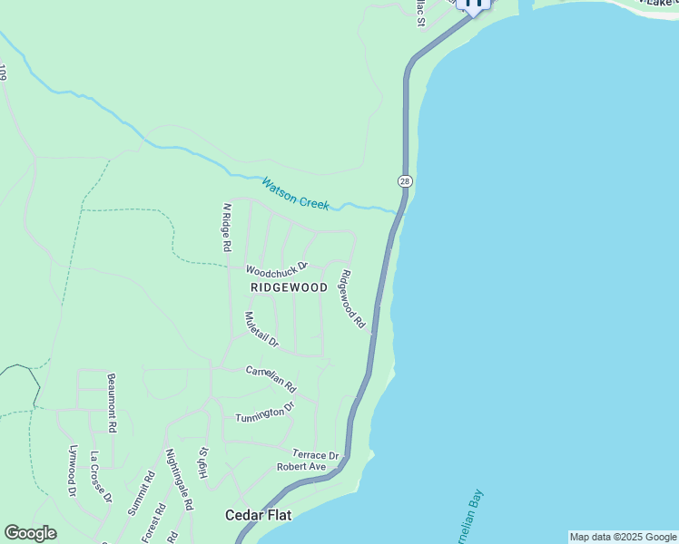 map of restaurants, bars, coffee shops, grocery stores, and more near 4525 Ridgewood Drive in Carnelian Bay