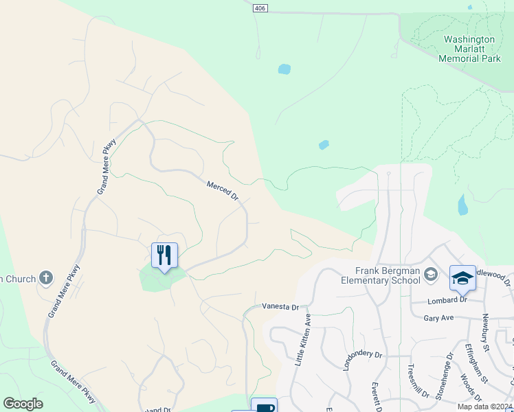 map of restaurants, bars, coffee shops, grocery stores, and more near 4904 Lake Course Circle in Manhattan