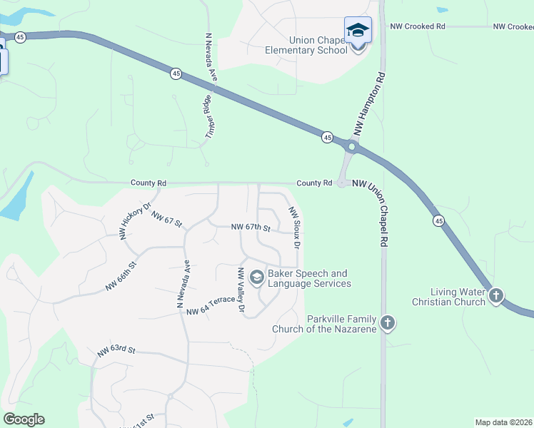 map of restaurants, bars, coffee shops, grocery stores, and more near 6744 Northwest Sioux Drive in Kansas City