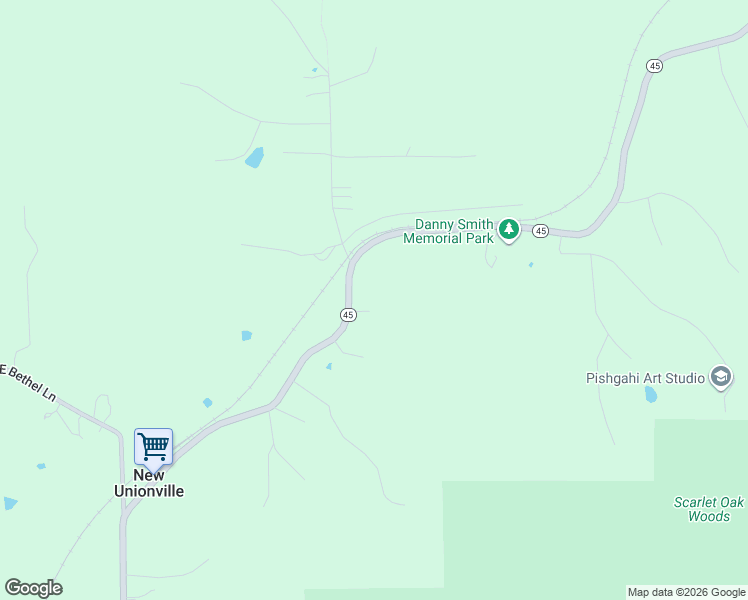 map of restaurants, bars, coffee shops, grocery stores, and more near 6470 East State Road 45 in Bloomington