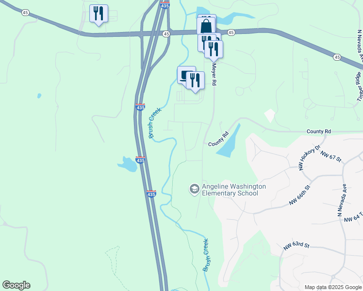 map of restaurants, bars, coffee shops, grocery stores, and more near 15525 Ayden Street in Parkville