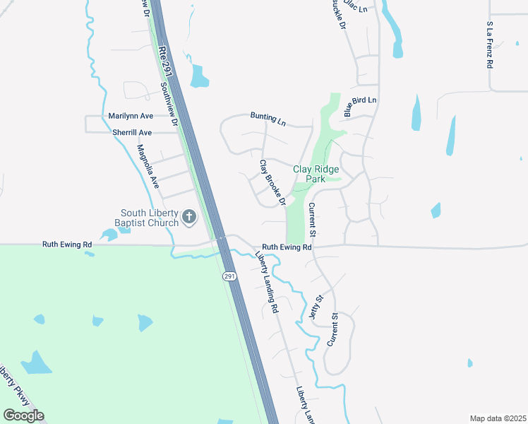map of restaurants, bars, coffee shops, grocery stores, and more near 1879 Chickadee Drive in Liberty