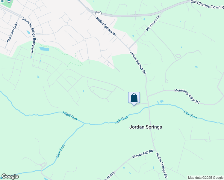 map of restaurants, bars, coffee shops, grocery stores, and more near 131 Interlace Way in Stephenson