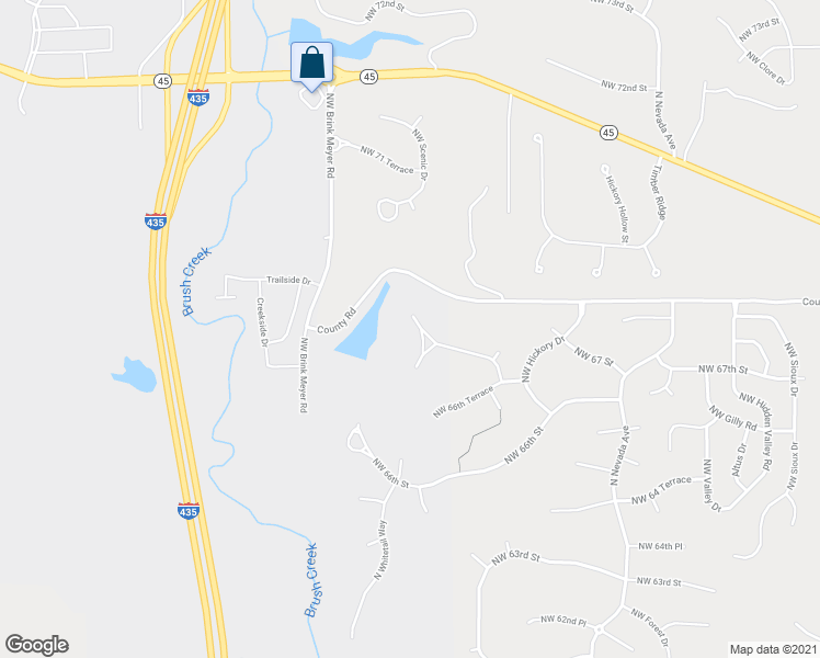 map of restaurants, bars, coffee shops, grocery stores, and more near 6779 Northwest Meyers Circle in Parkville