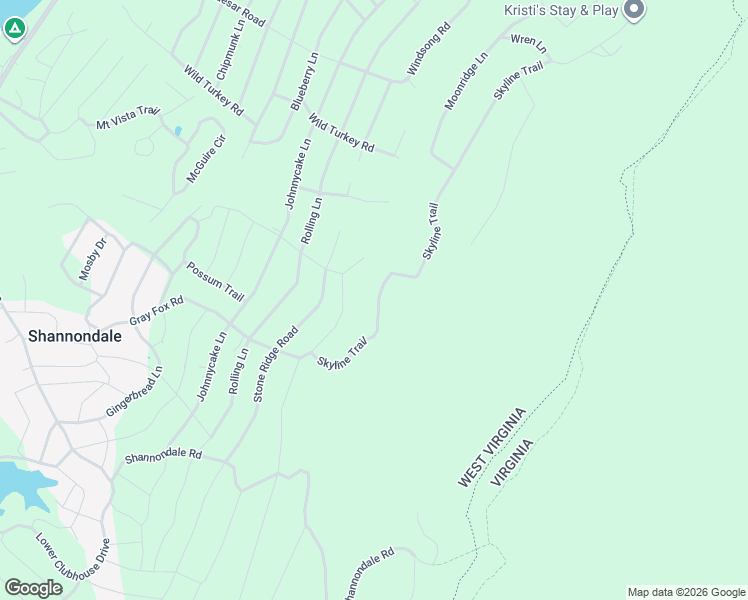 map of restaurants, bars, coffee shops, grocery stores, and more near 253 Skyline Trail in Harpers Ferry