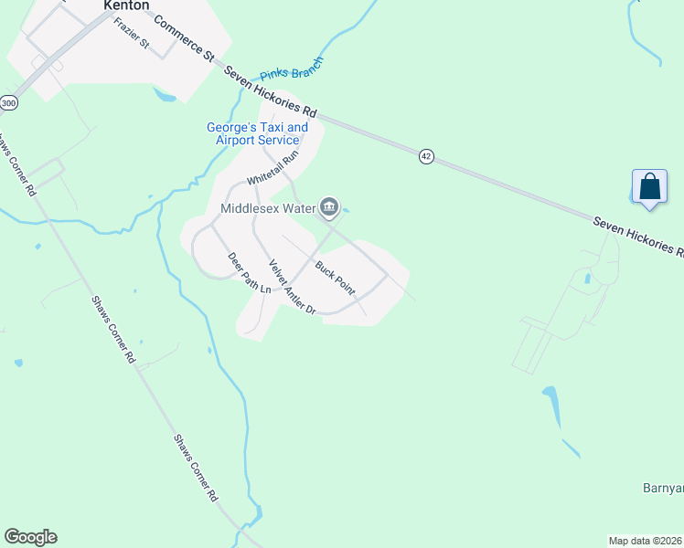 map of restaurants, bars, coffee shops, grocery stores, and more near 81 East Buck Point Road in Clayton