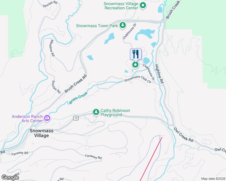 map of restaurants, bars, coffee shops, grocery stores, and more near 444 Snowmass Club Circle in Snowmass Village