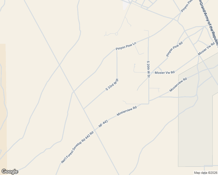 map of restaurants, bars, coffee shops, grocery stores, and more near South 33rd West Street in White Pine County